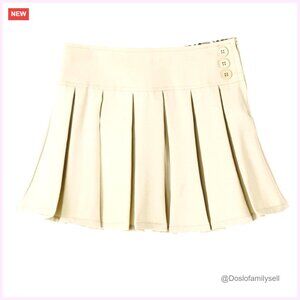 Girls Adjustable Waist Pleated Skort for School Dance Uniform